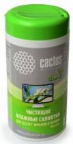 Купить Салфетки Cactus CS-T1001E для экранов и оптики туба 100шт влажных